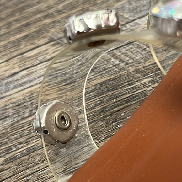 Nanette Lepore Rhinestone Translucent Sandals Size 7.5 - Picture 5 of 8